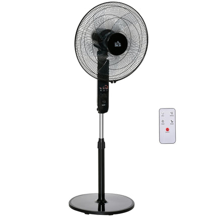 Stojanový ventilátor s dálkovým ovládáním, nastavitelná výška a 3 rychlosti