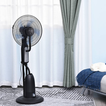 Stojanový ventilátor s mlžením 2.8L, nastavitelný kovový design