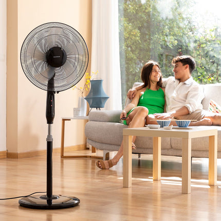 Stojanový ventilátor s dálkovým ovládáním InnovaGoods Airstreem černá 45 W