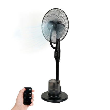 Stojanový mlžící ventilátor s dálkovým ovládáním, 3 rychlosti, nádržka 3L