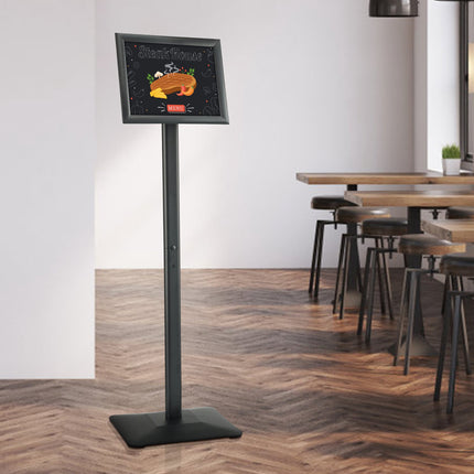 Pedestal Sign Holder, 8.5 x 11, Adjustable Metal Base