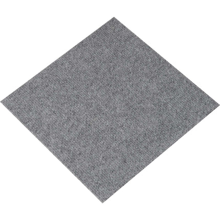 Peel And Stick Carpet Tiles, 12x12 In, 12-Pack, Light Gray