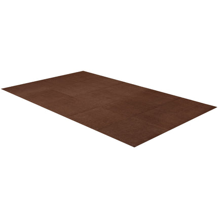 Peel-And-Stick Carpet Tiles, 20-Pack 24x24 in, Dark Brown