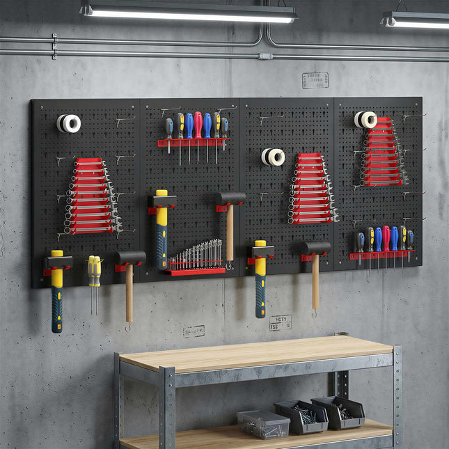 Werkzeuglochwand-Organizer-Set, 4x 60x40 cm, 38-teilig