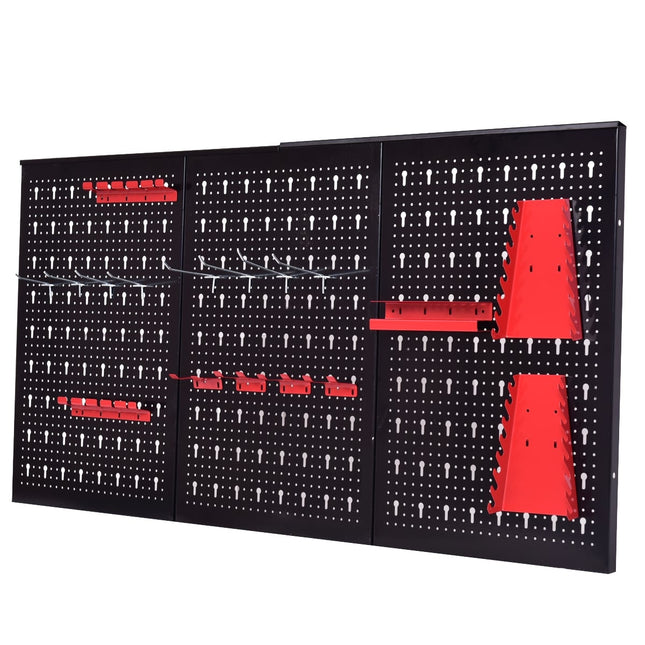 Lochwand-Werkzeughalter mit 17-teiligem Halter-Set, 120x60cm