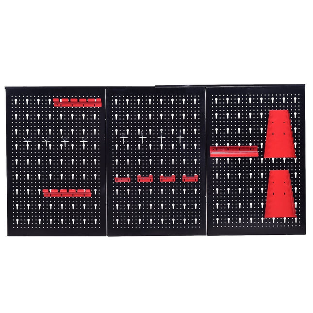 Lochwand-Werkzeughalter mit 17-teiligem Halter-Set, 120x60cm