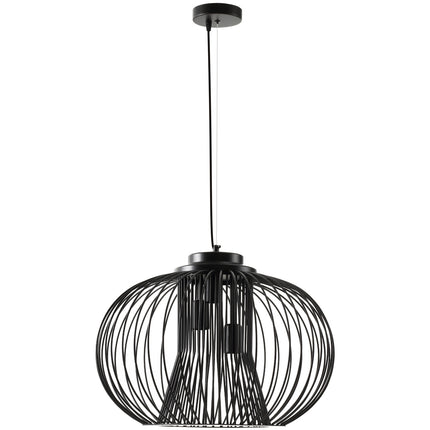 Industriální stropní lampa, nastavitelný kov, černá Ø50 x 150 Cm