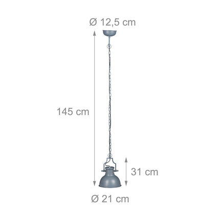 Závěsná lampa industriální design