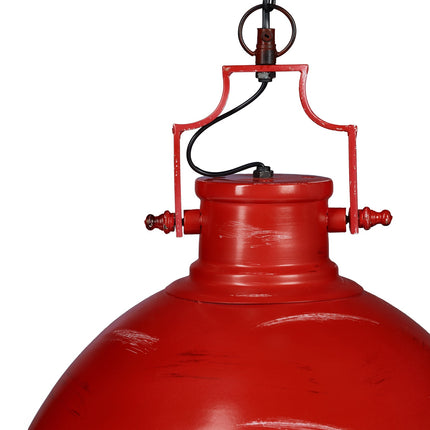 Závěsná lampa industriální styl červená