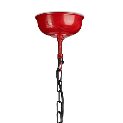 Závěsná lampa industriální styl červená