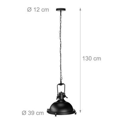 Závěsná lampa kovová