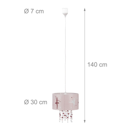 Závěsná lampa růžová