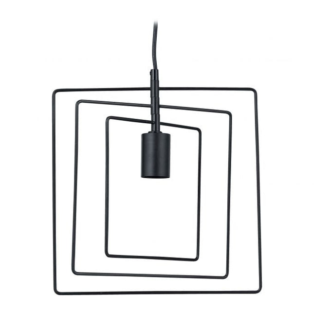 Závěsná lampa hranatá černá