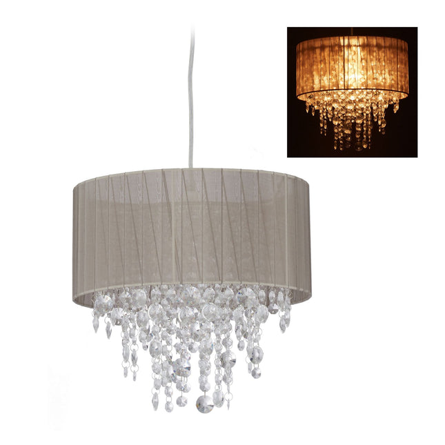 Závěsná lampa s krystaly