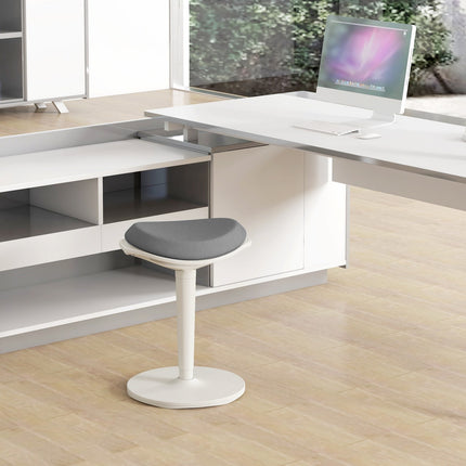 Ergonomická otočná stolička - výškově nastavitelná, šedá síťovina