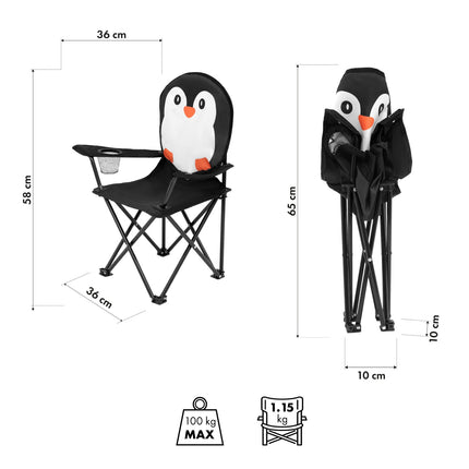 Židle tučňák, zábavný design, nábytek do dětského pokoje