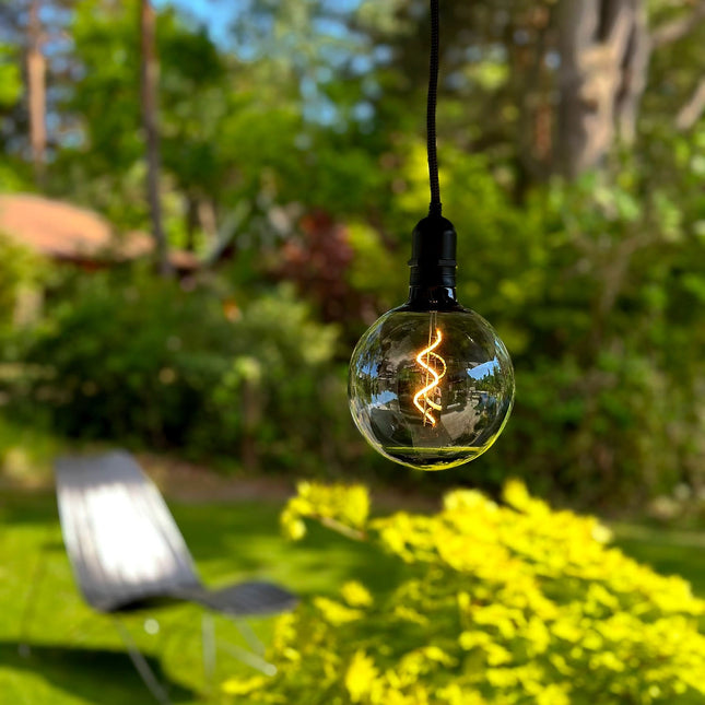 Závěsná lampa Penny Gravity + DecoBulb XL kouřová