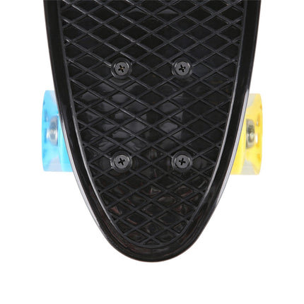 Pennyboard skateboard, klasický černý, odolný design