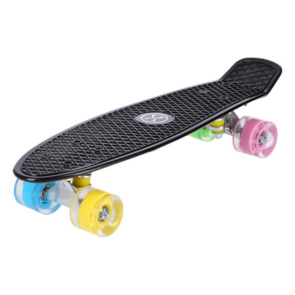 Pennyboard skateboard, klasický černý, odolný design
