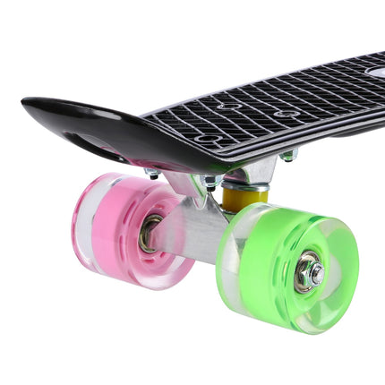 Pennyboard skateboard, klasický černý, odolný design
