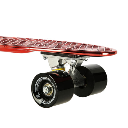 Pennyboard skateboard, červená deska Electrostyle