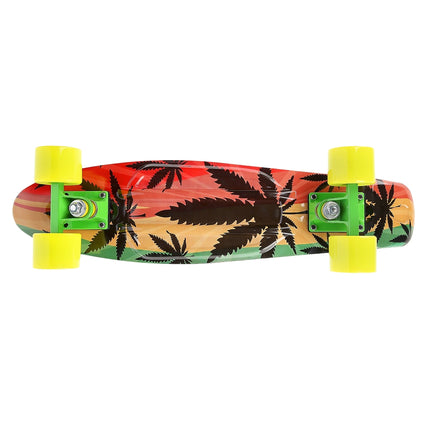 Pennyboard skateboard, Reggae Design, odolná deska