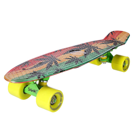Pennyboard skateboard, Reggae Design, odolná deska