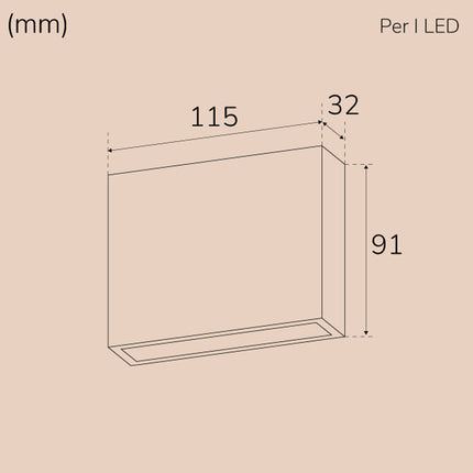 Per I Wall light LED IP54 3000K 4W 210lm Corten