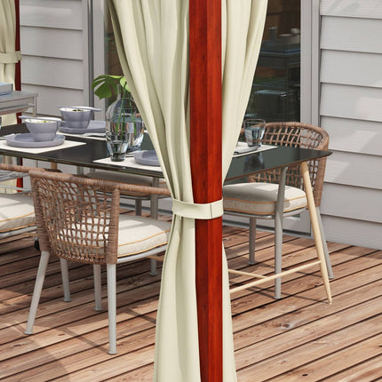 Béžová pergola odolná proti větru 3.5x3m s nastavitelnou střechou