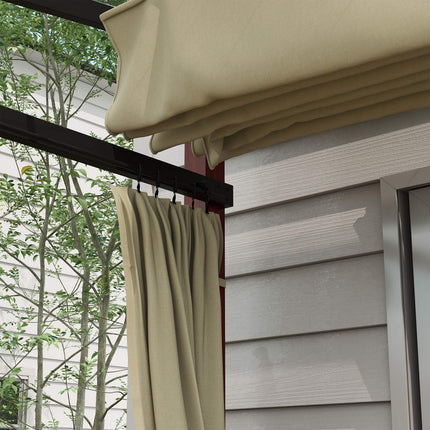 Béžová pergola odolná proti větru 3.5x3m s nastavitelnou střechou