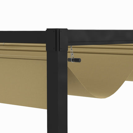 Kovová pergola 3x2m – nastavitelná střecha, ochrana proti slunci