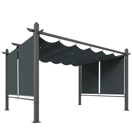 Pergola 3x4m se zatahovací střechou a hliníkovým rámem UV50+
