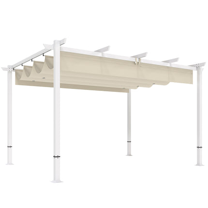 Pergola 3x4 m se zatahovací UV30+ střechou, béžová