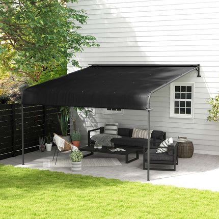Ocelová pergola 4x3M odolná proti povětrnosti s nastavitelnou střechou