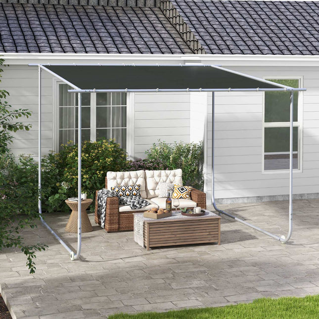 Pergola pavilion with wheels, UV protection, 3x3m patio roof