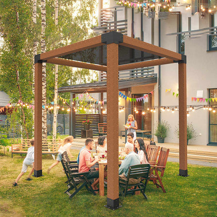 Pergola Bracket Kit, 6x6, 3-Way Carbon Steel, 4-Pack
