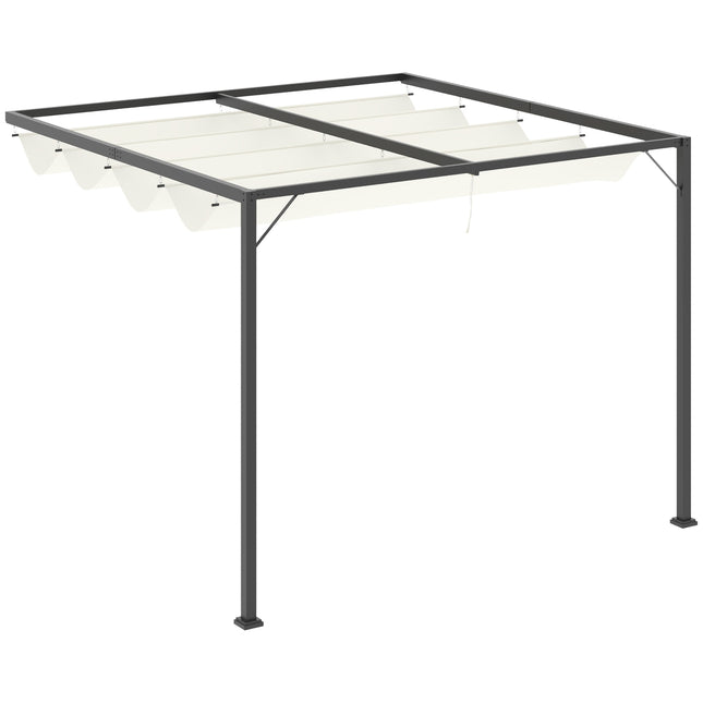 Pergola altán 3x3m odolný povětrnosti s látkovou střechou