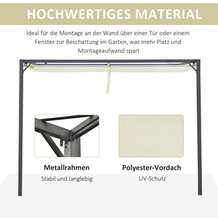 Pergola altán 3x3m odolný povětrnosti s látkovou střechou