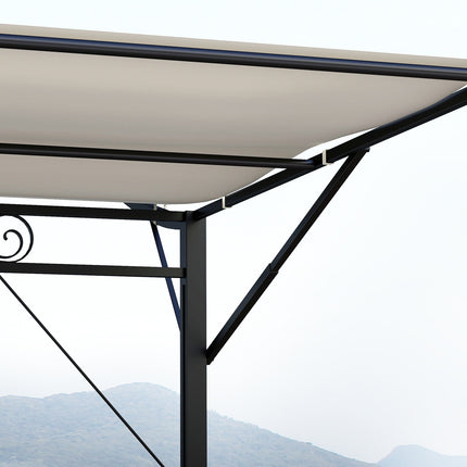 Nástěnná pergola altán 3x2.5m, ocel, voděodolná