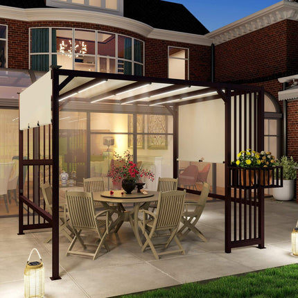 Detached Pergola Gazebo 3x2.5m with adjustable roof