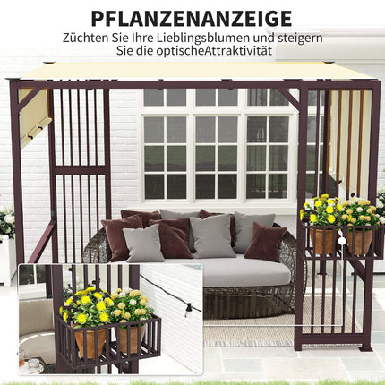 Detached Pergola Gazebo 3x2.5m with adjustable roof