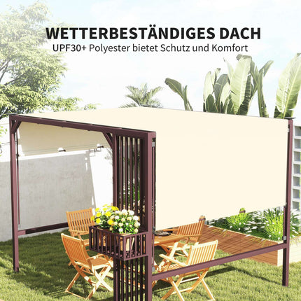 Detached Pergola Gazebo 3x2.5m with adjustable roof