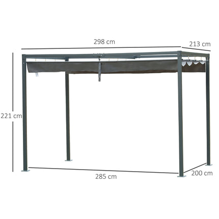 Pergola altán s posuvnou střechou - odolné zastřešení terasy