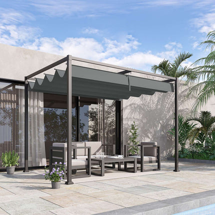 Pergola altán s posuvnou střechou - odolné zastřešení terasy