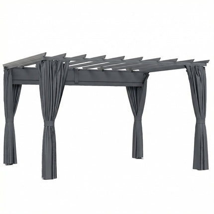 Pergola pavilon 3x3.6m, hliníkový rám, tmavě šedá