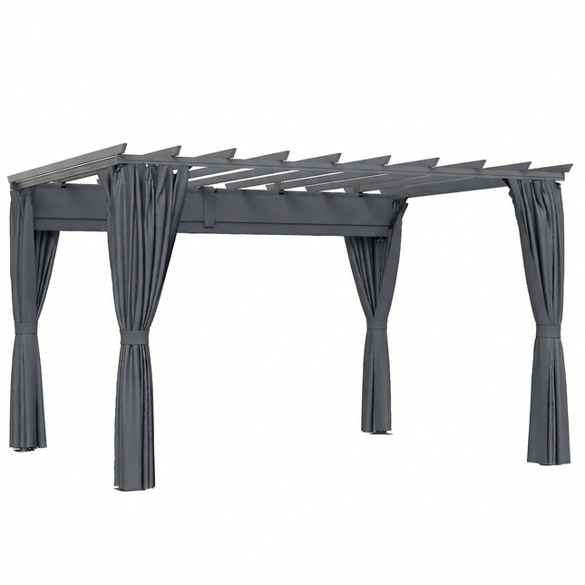 Pergola pavilon 3x3.6m, hliníkový rám, tmavě šedá