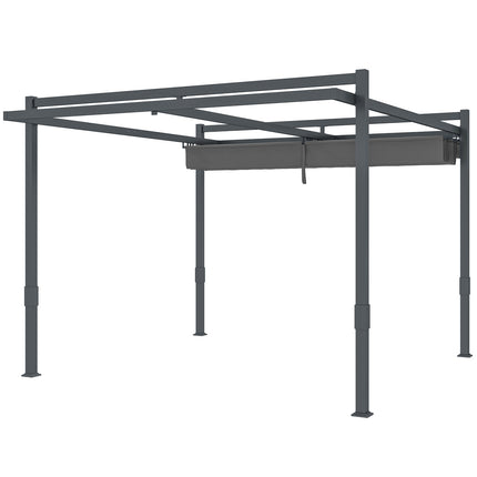 Volně stojící hliníková pergola 3.5x3m – nastavitelná střecha, odolná zimě