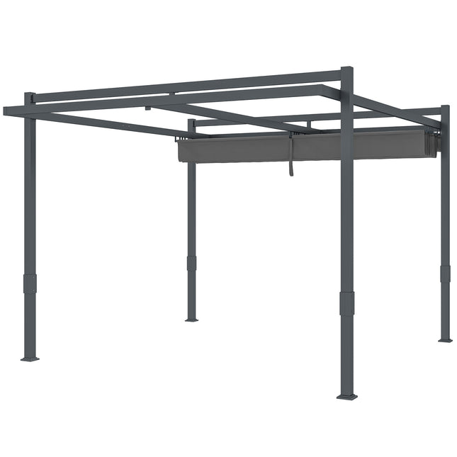 Volně stojící hliníková pergola 3.5x3m – nastavitelná střecha, odolná zimě