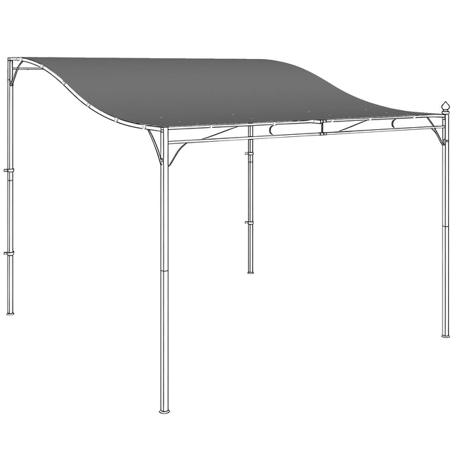 Pergola Replacement Canopy, 3x3m, Dark Grey, Polyester