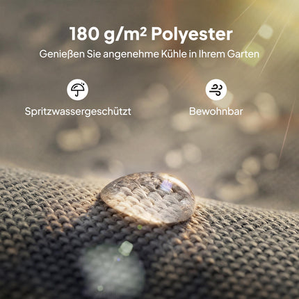 Náhradní střecha pergoly, 3x3m, tmavě šedá, polyester